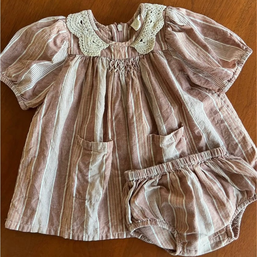 Apolina Baby Dress and Bloomers Set